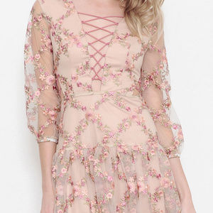 Floral Lace Strappy Dress Love Lemons Jolene